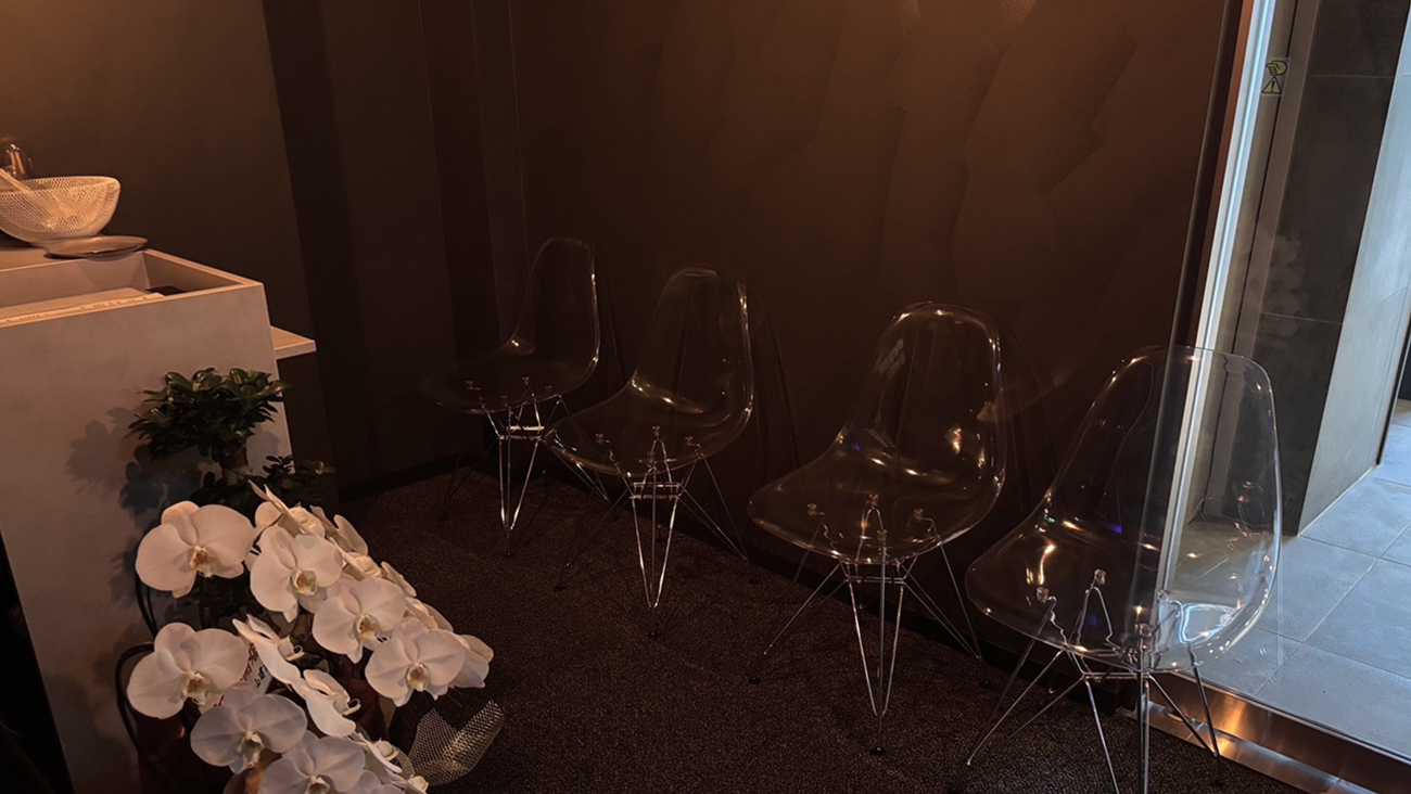 キャンドルとタオルの写真